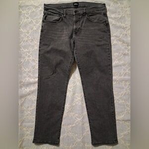 HUDSON Jeans Men’s Byron Straight Stretch Dark Denim Size 36 Exodus Gray Classic